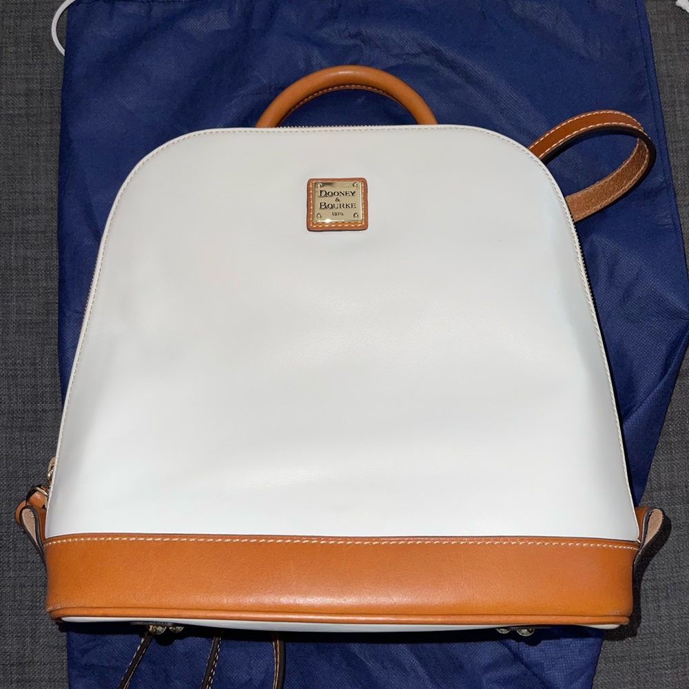 Dooney & Bourke Cream and Tan Backpack